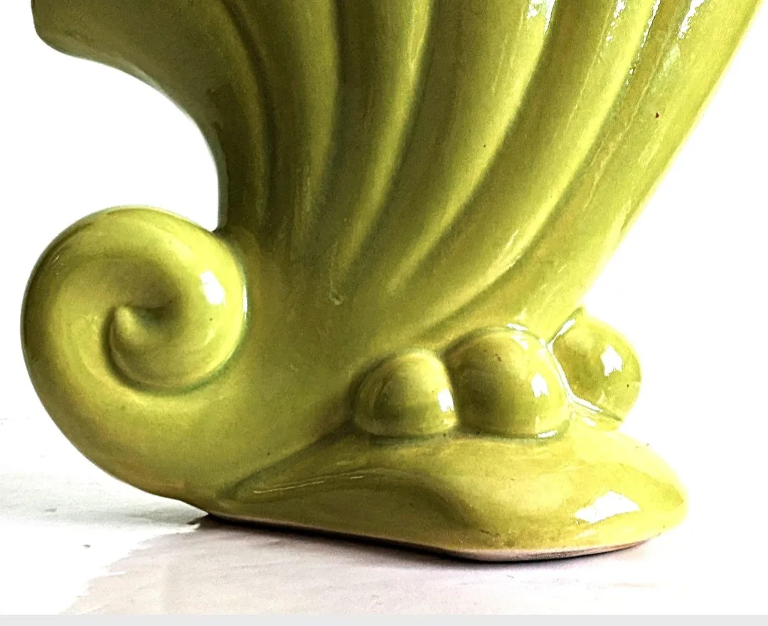 Beauceware Pottery ~ Segmented Cornucopia Flower Vase image indicator(3)