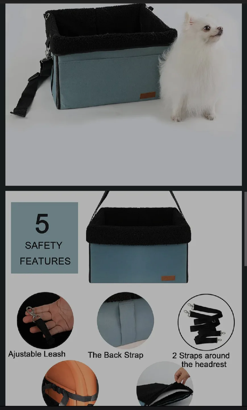 Apollo Walker Dog Booster  Car Seat Carrier image indicator(9)