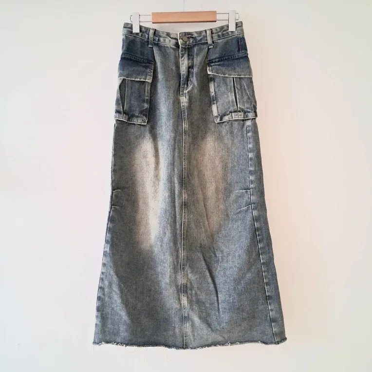 Demin Long Skirt Women Sz 26 thumbnail