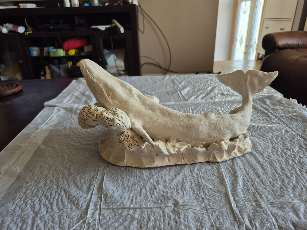 Clay Whale Sculpture - photo 2