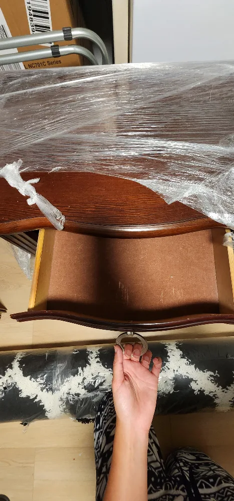 2 Wooden 3-Drawer Nightstand - Dark Brown image indicator(2)