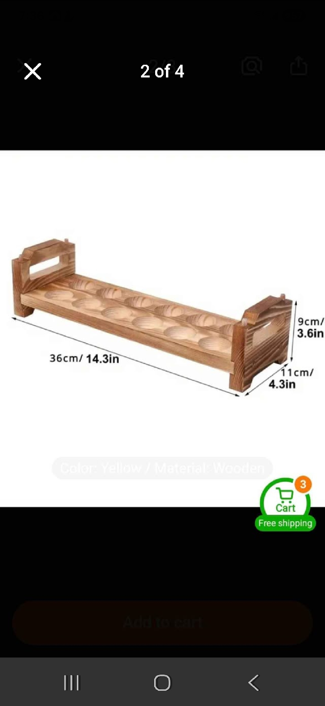 Wooden Egg Holder - New in Box - photo 2