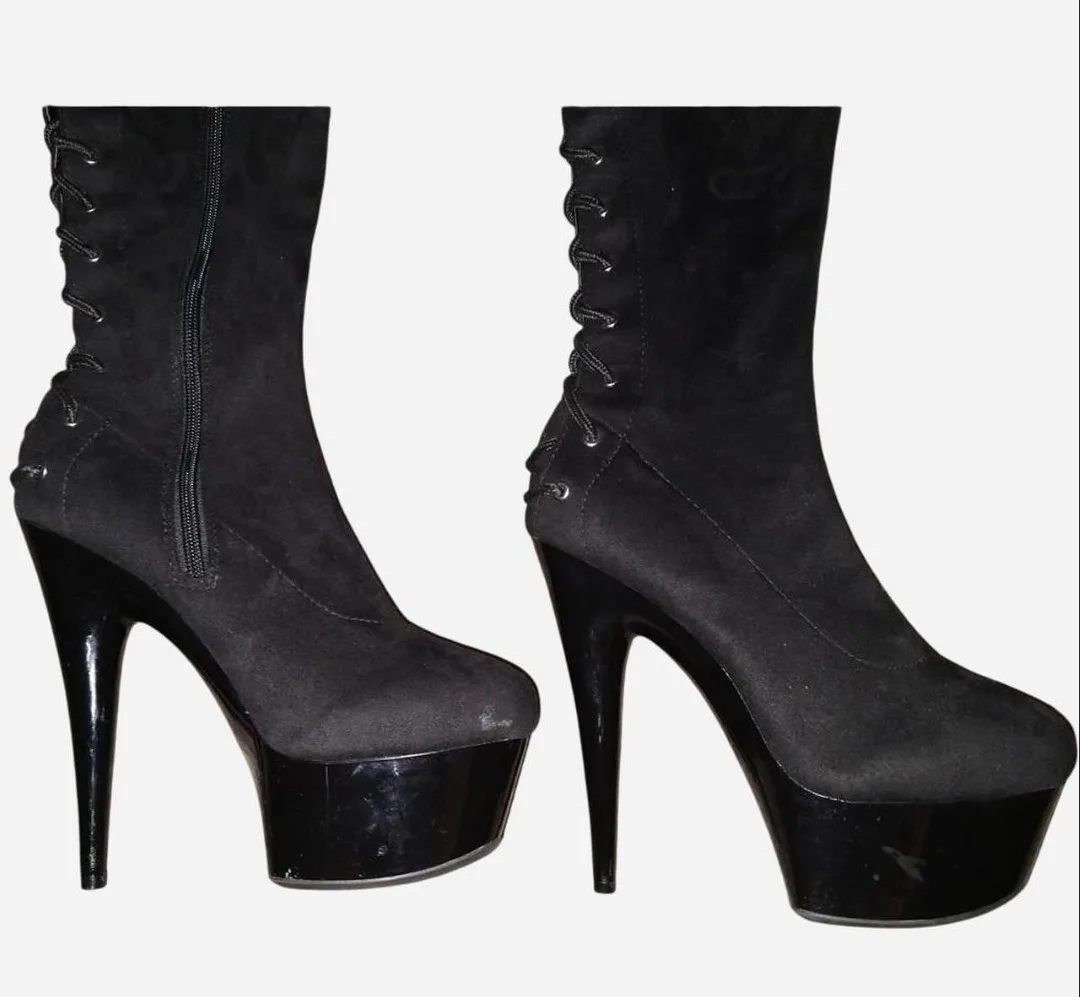 Ellie Sexy 6" Velvet Platform Stiletto's Over the Knee Boots image indicator(5)