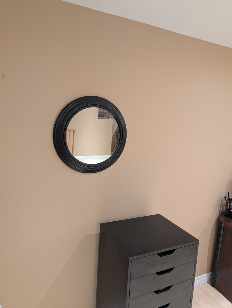 Black Round Wall Mirror