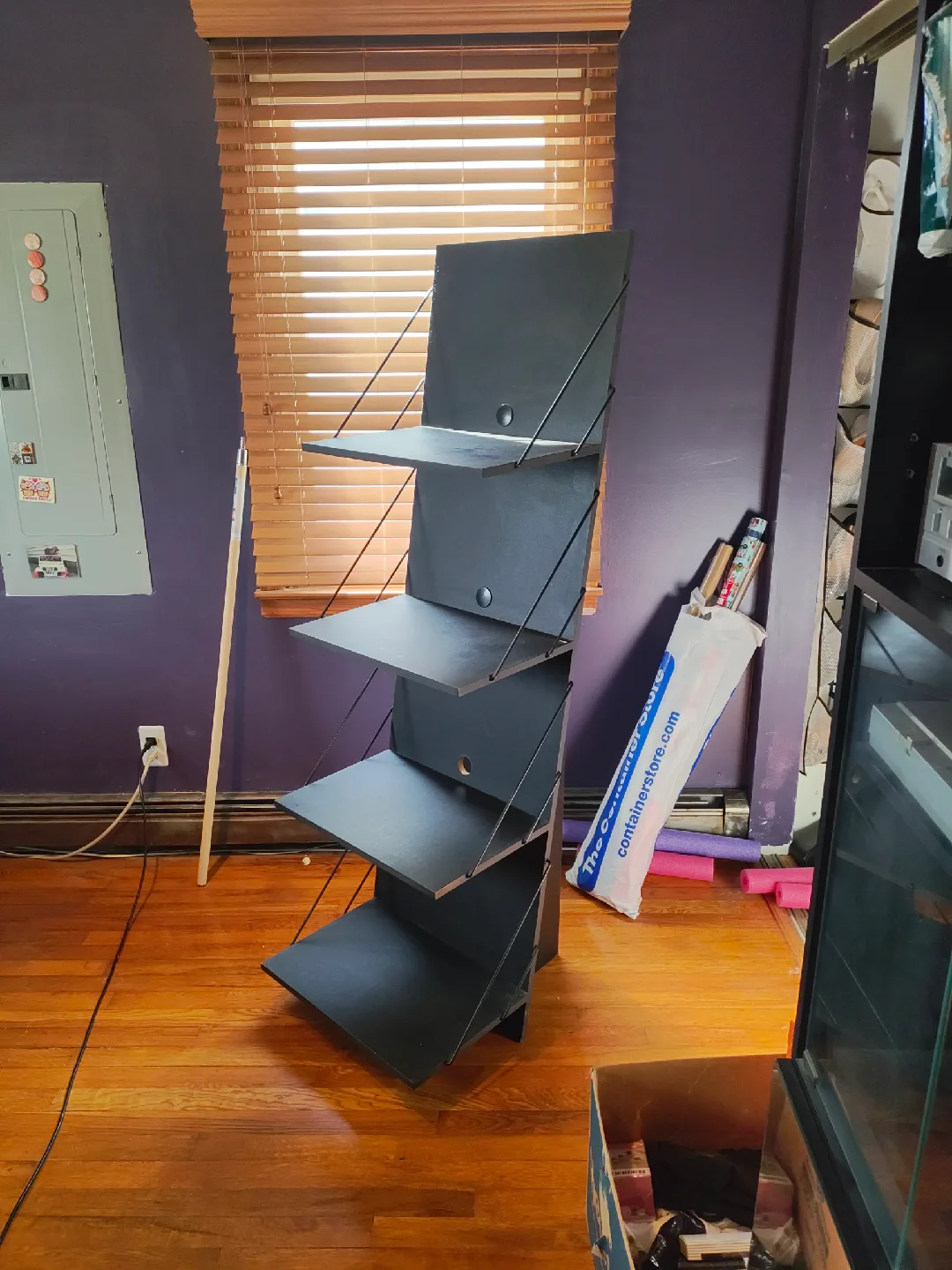 Black 4-Tier Shelf Ikea Logg Vintage 1990's image indicator(3)