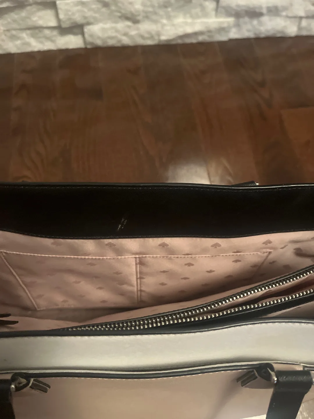 Kate Spade Cream Leather Tote Bag image indicator(9)