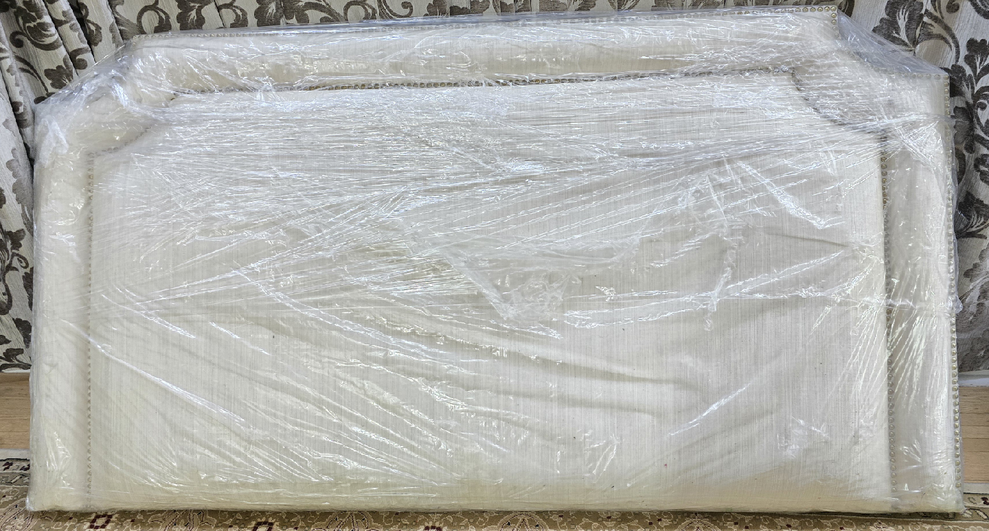 King Size Upholstered Headboard - Cream - photo 2