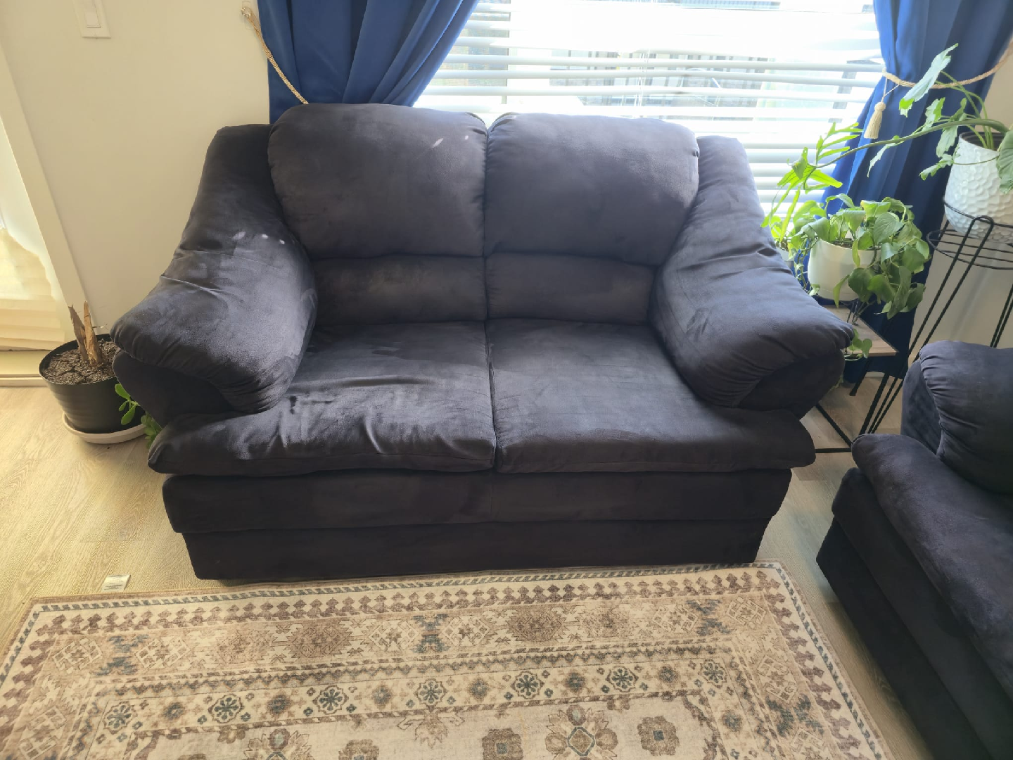 Dark Purple Sofa and Loveseat Set - photo 4