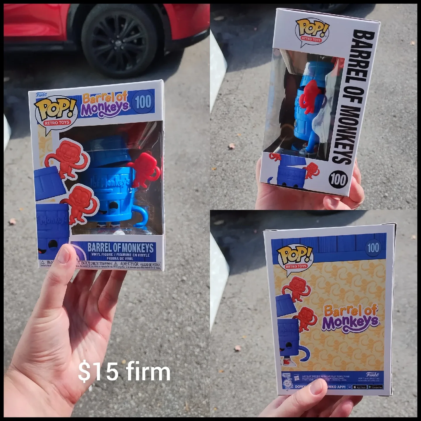 Barrel of monkeys Funko pop  $15 firm