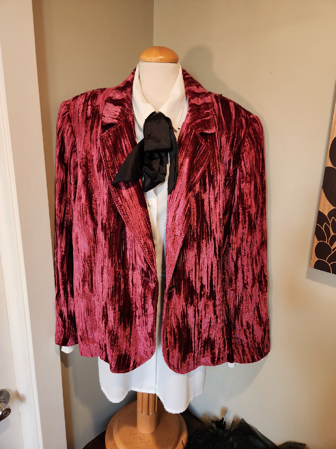 PLUS SIZE PINK VELVET BLAZER fits 1x,2x women's - photo 3