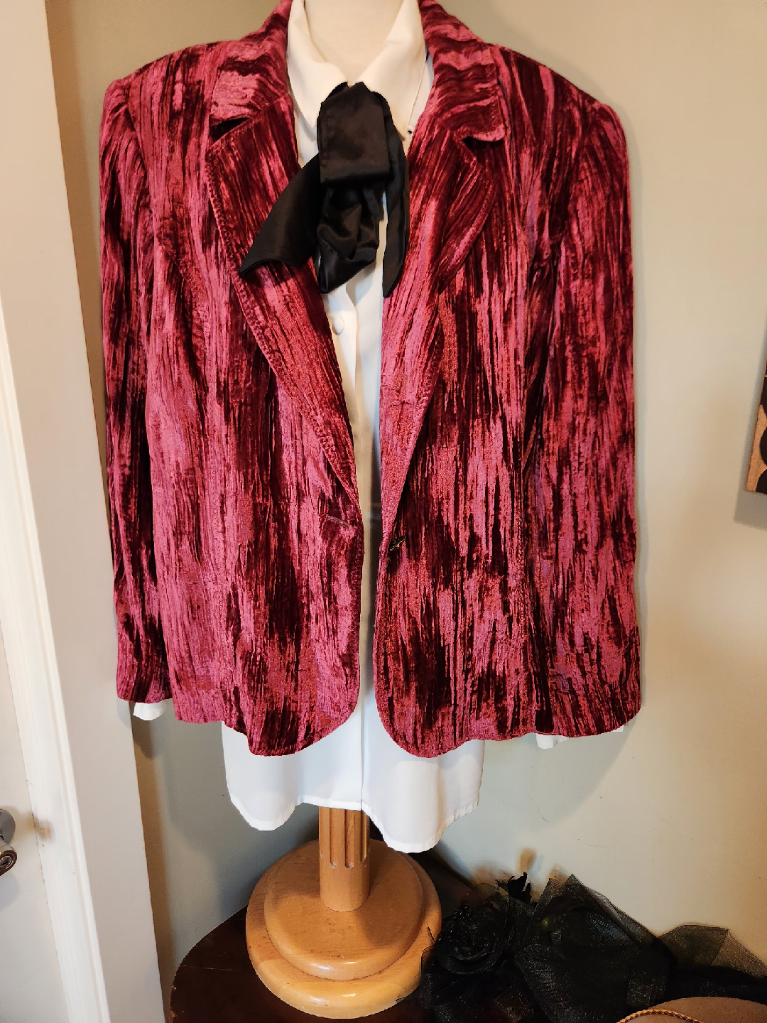 PLUS SIZE PINK VELVET BLAZER fits 1x,2x women's - photo 4
