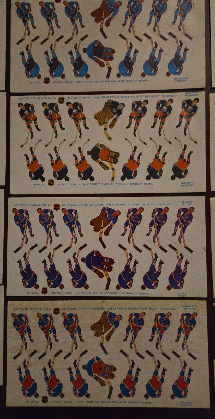Vintage 70's Coleco Original Hockey Team Sticker Sheets image indicator(3)