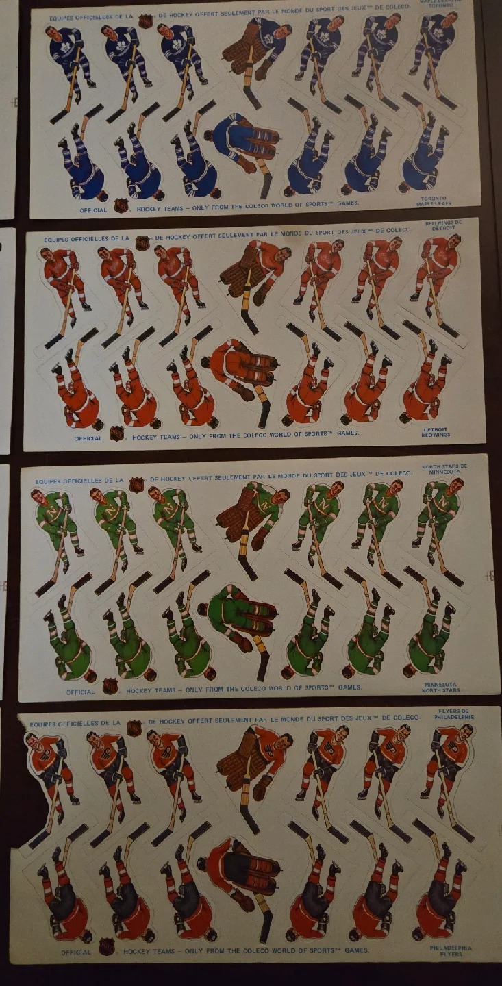 Vintage 70's Coleco Original Hockey Team Sticker Sheets image indicator(4)