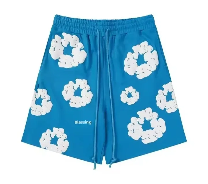 Blessing Blue Patterned Shorts thumbnail