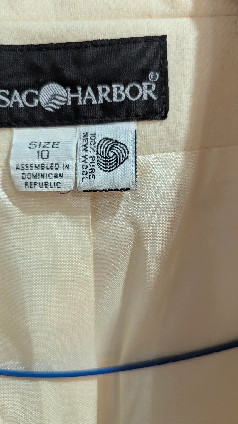 Sag Harbor Cream Wool Blazer - Size 10 image indicator(4)