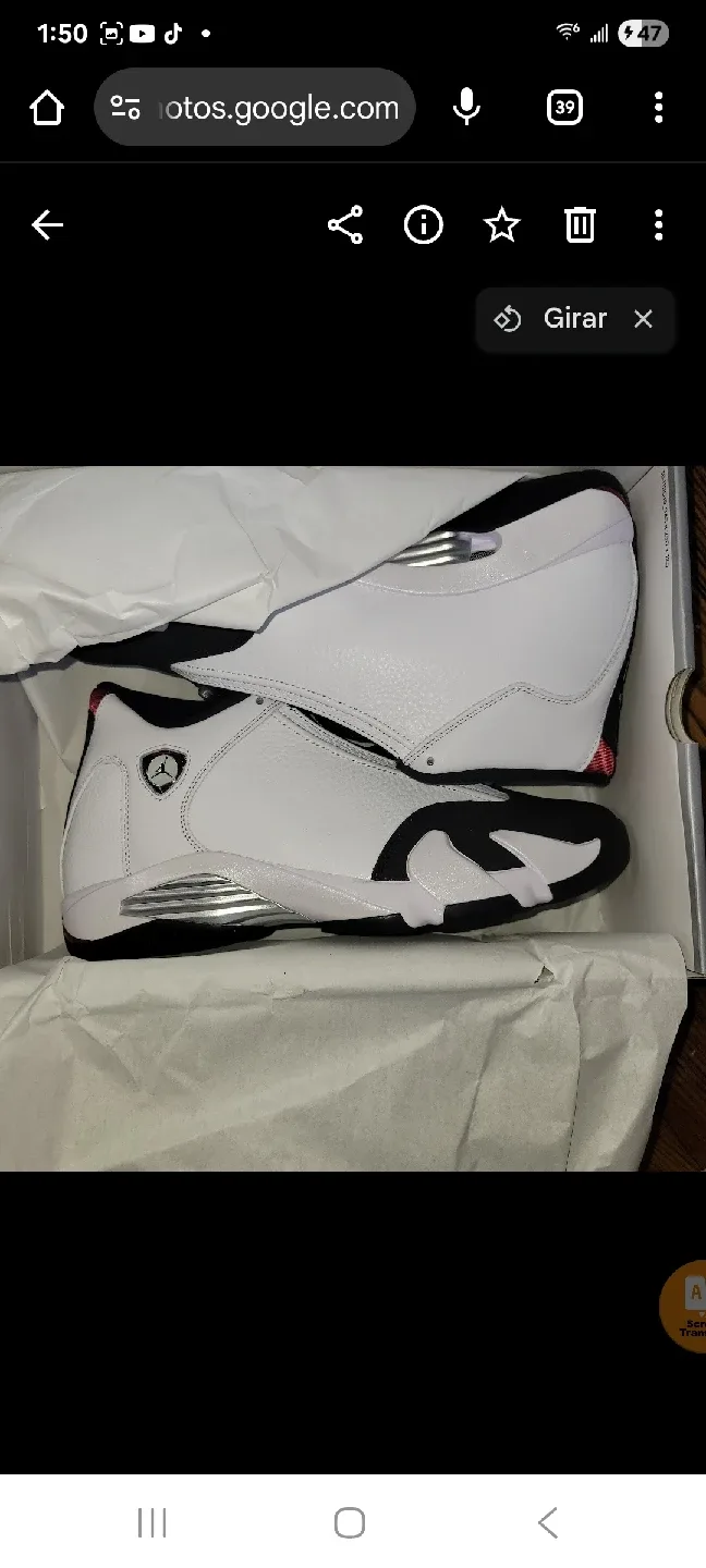 Jordan 14 Retro White/Black size 11.5 image indicator(2)