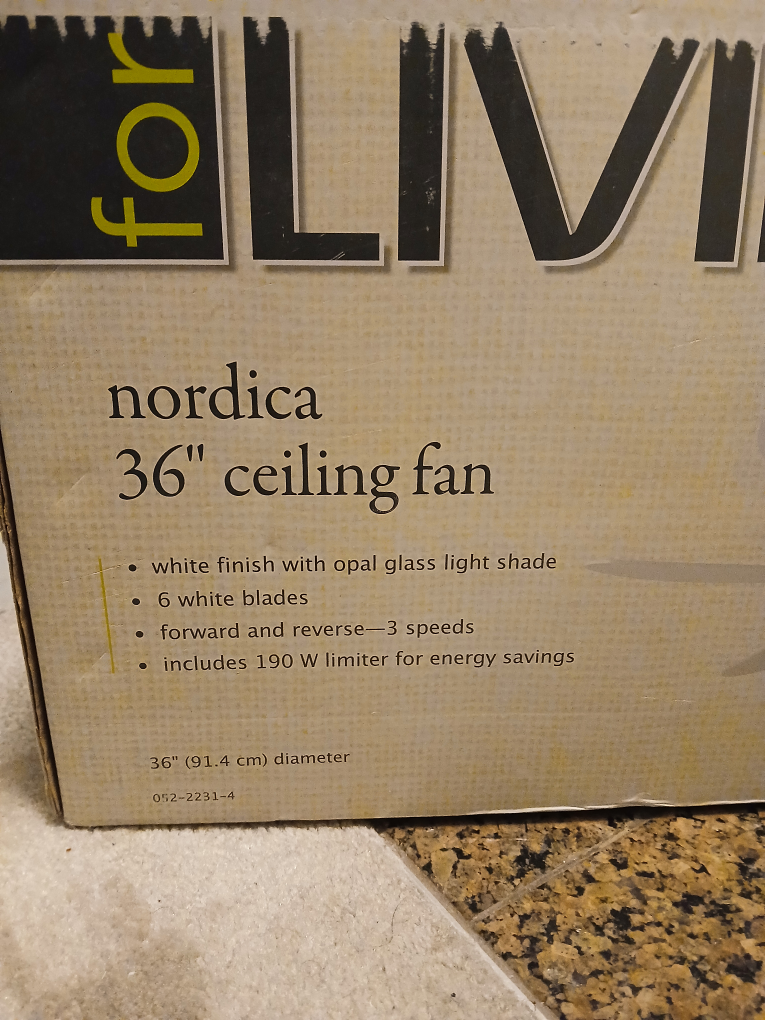🆕️Reversible 6-Blade Ceiling Fan with Lighting - PICK UP ASAP! - photo 3