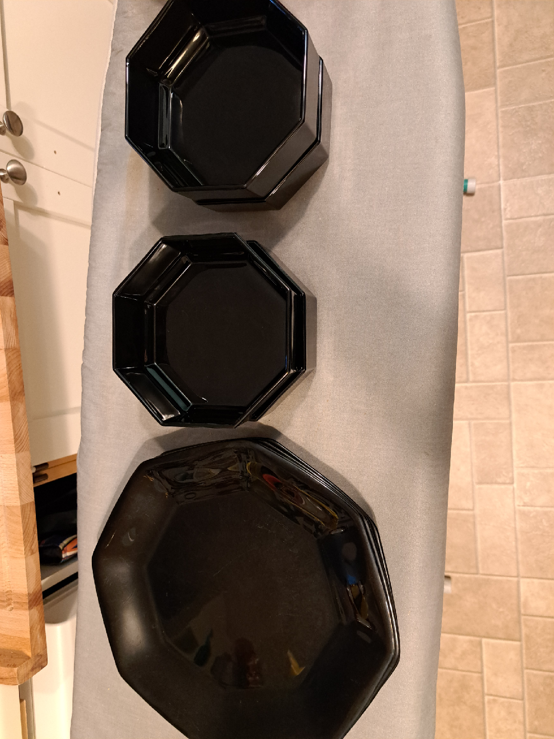 Black Octagon Dinnerware Set - photo 3