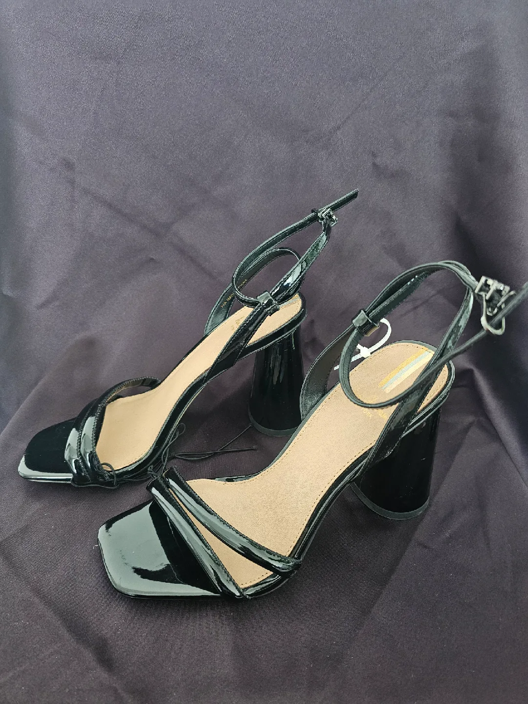 LIKE NEW - Sam Edelman Black Strappy Heels, Size 5.5 thumbnail