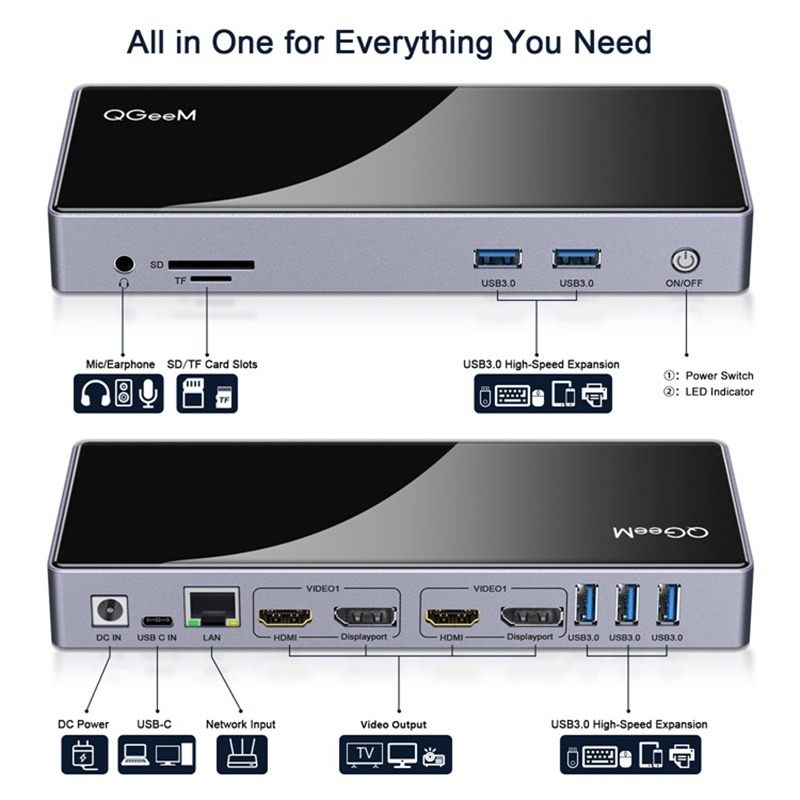 QGeeM USB 3.0 Docking Station - photo 2