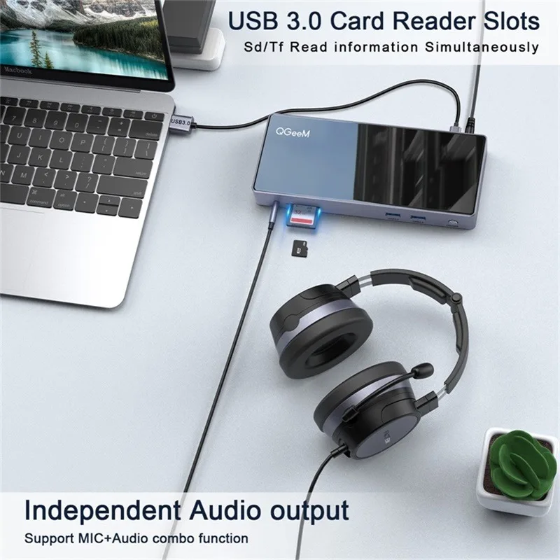 QGeeM USB 3.0 Docking Station image indicator(4)