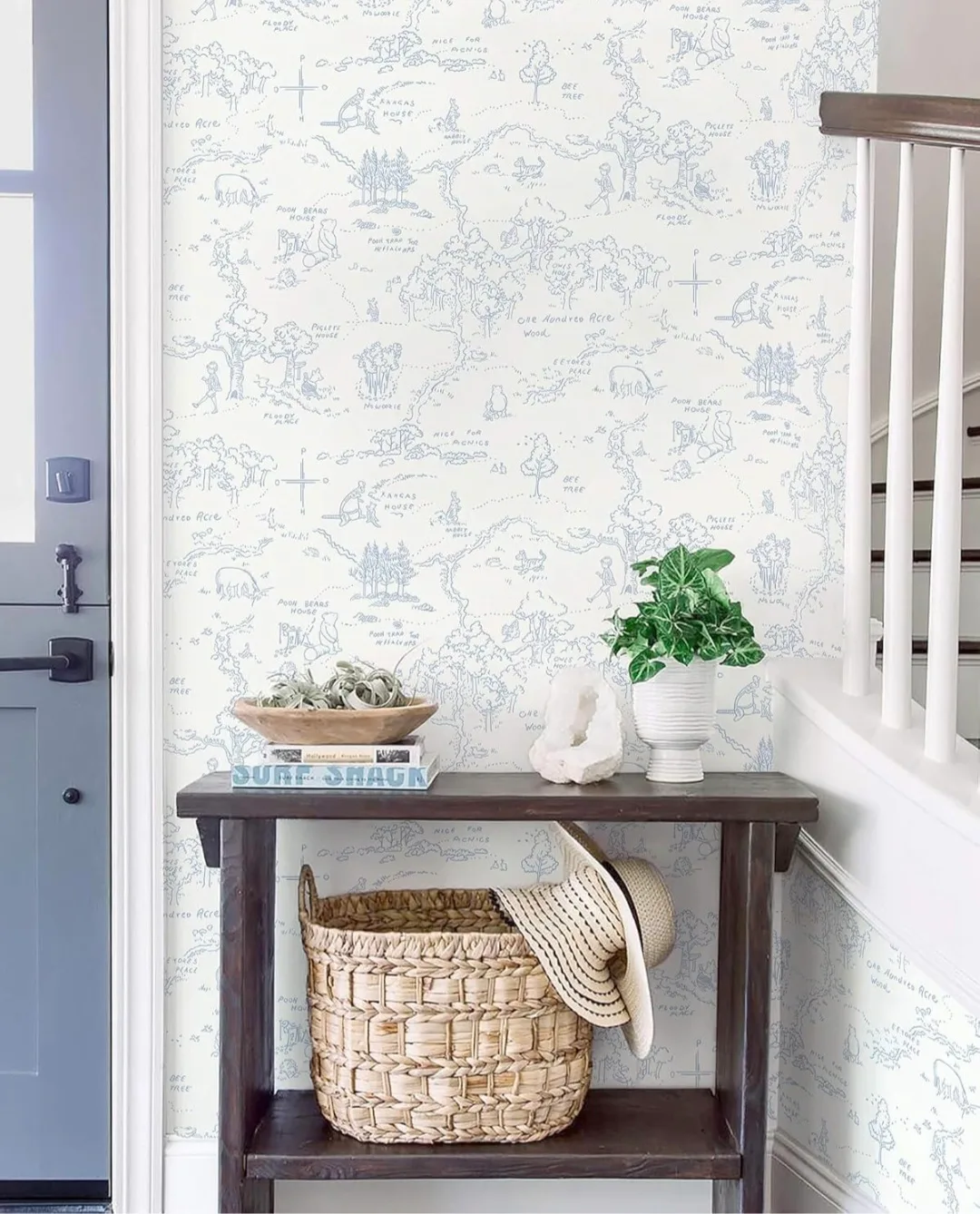 Blue Peel and Stick Vinyl Self-Adhesive Wallpaper 17.3" x 197" image indicator(4)