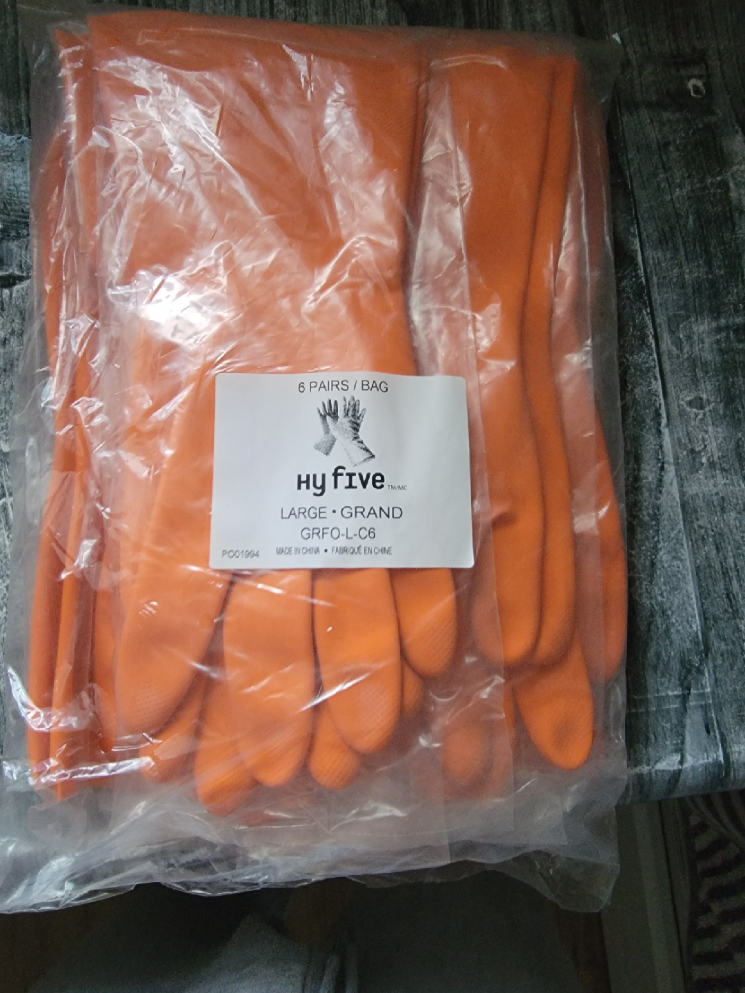 Hy Five Large Orange Gloves (6 Pairs)