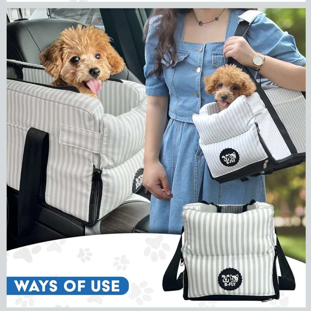 B-FLY Dog car Seats for Small Dogs - with Safety Straps is ... - photo 4