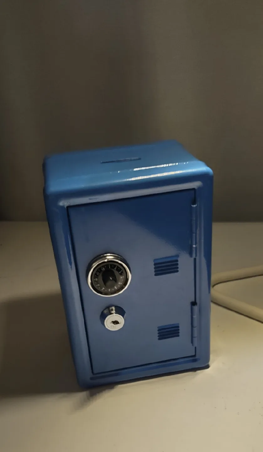 (NEW) Blue Metal Safe Box (without Key) image indicator(3)