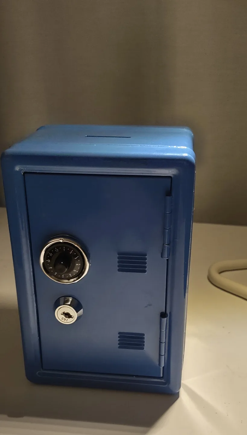 (NEW) Blue Metal Safe Box (without Key) image indicator(6)