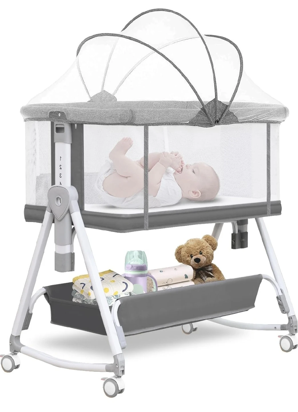 Baby Bassinet, 3 in 1 Bedside Bassinet