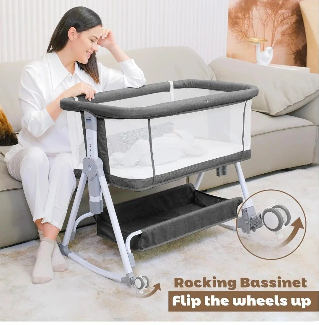 Baby Bassinet, 3 in 1 Bedside Bassinet image indicator(2)