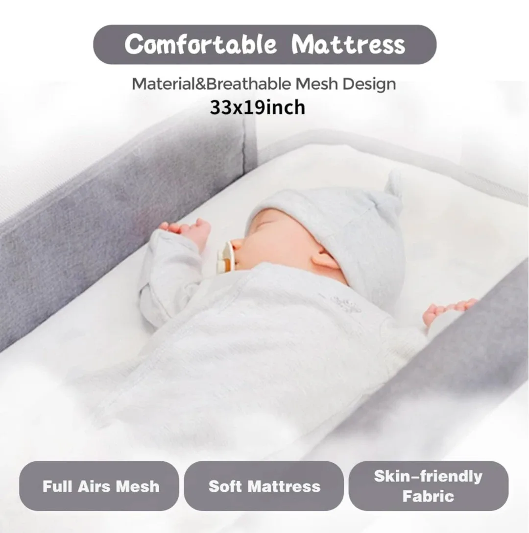 Baby Bassinet, 3 in 1 Bedside Bassinet image indicator(5)