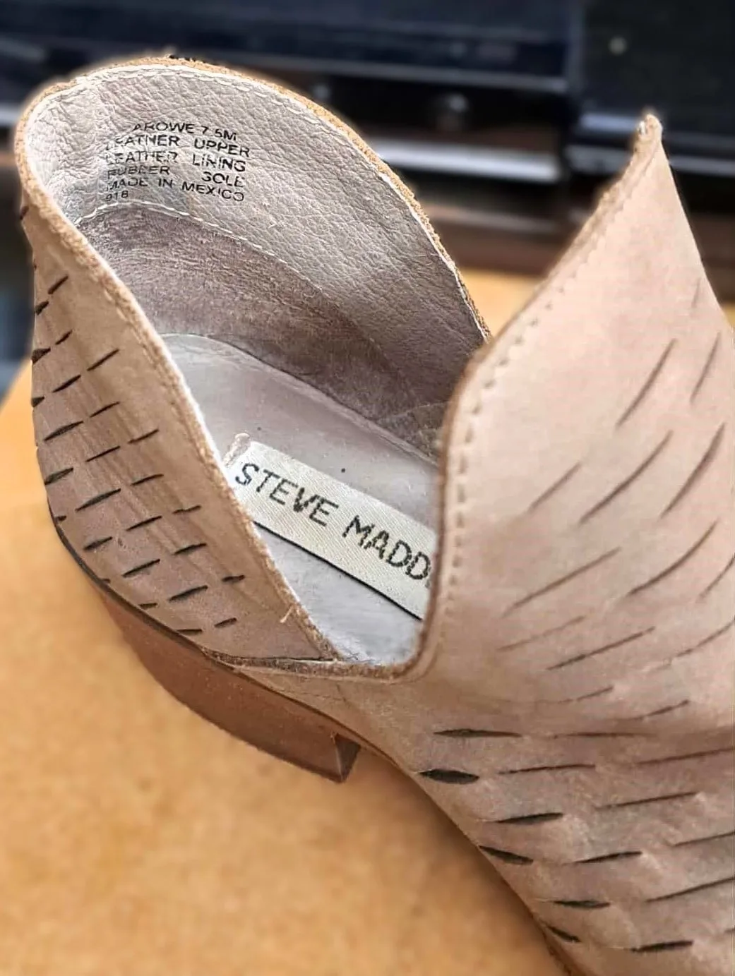 Steve Madden Genuine Leather Cutout Bootie Made in Mexico image indicator(4)