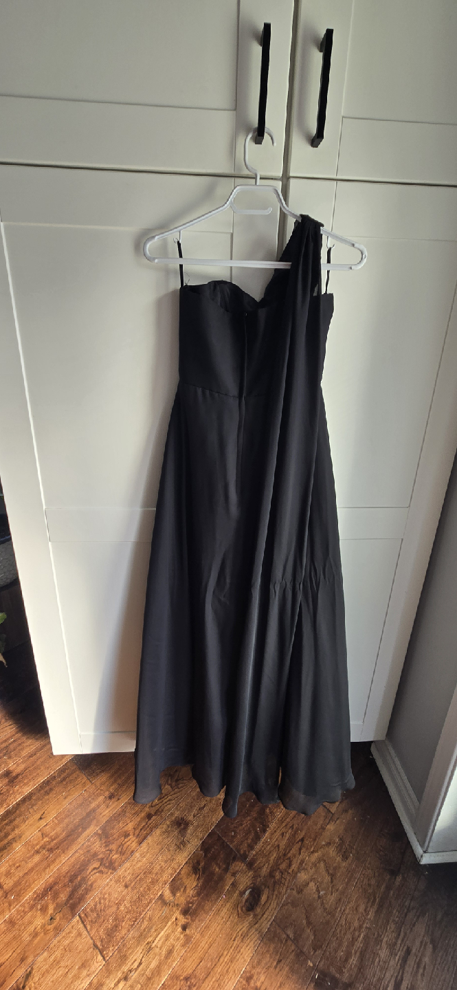 Black One-Shoulder Formal Dress, Size S - photo 4