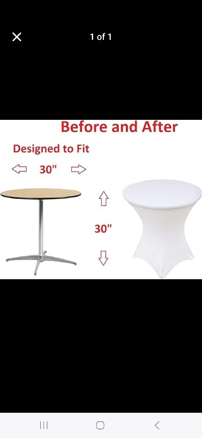 30" Round Tablecloth Lycra Spandex Fitted Cover