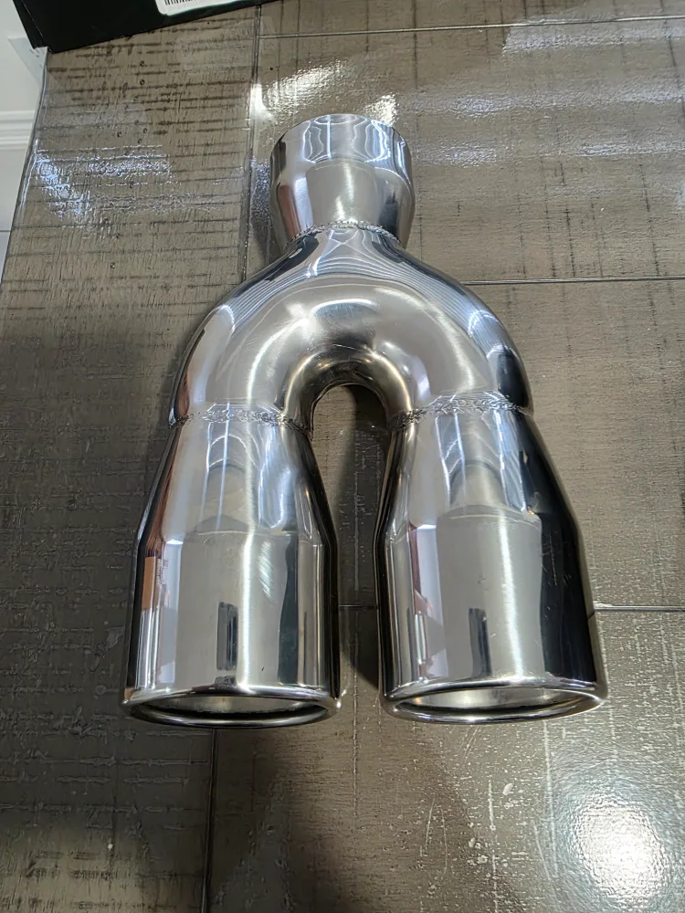 Upower Dual Exhaust Tip - 2.5" Inlet, 3" Outlet image indicator(4)