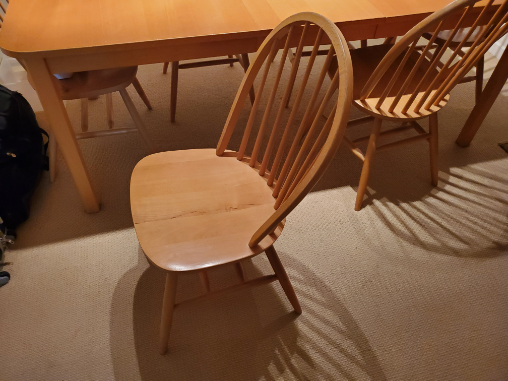 Wood Dining Table with 6 Solid Wood Chairs - photo 2