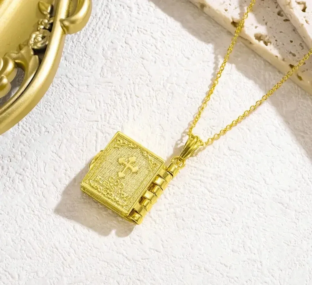 Gold Holy Bible  Necklace image indicator(7)