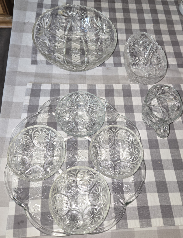 Vintage Cut Glass Bowl Set - photo 3