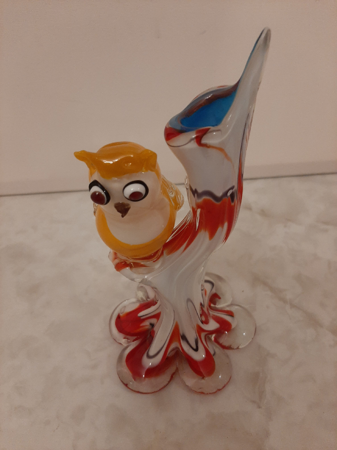 Hand Blown Glass Owl Vase Pair. - photo 3