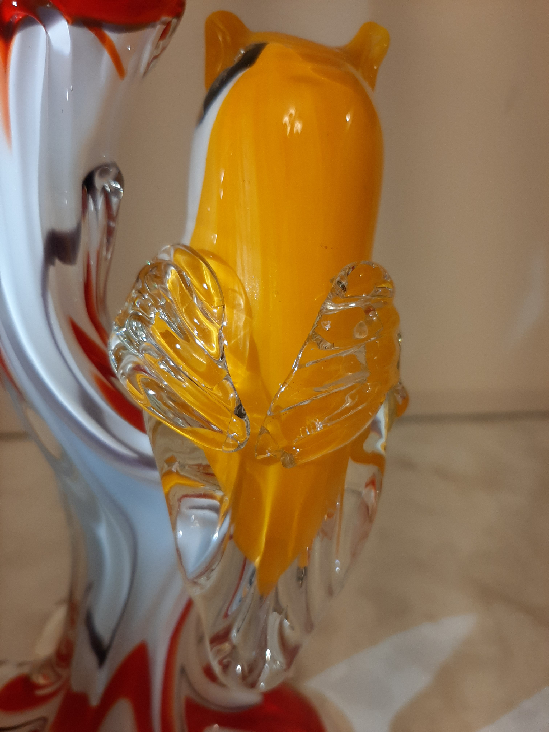 Hand Blown Glass Owl Vase Pair. - photo 5