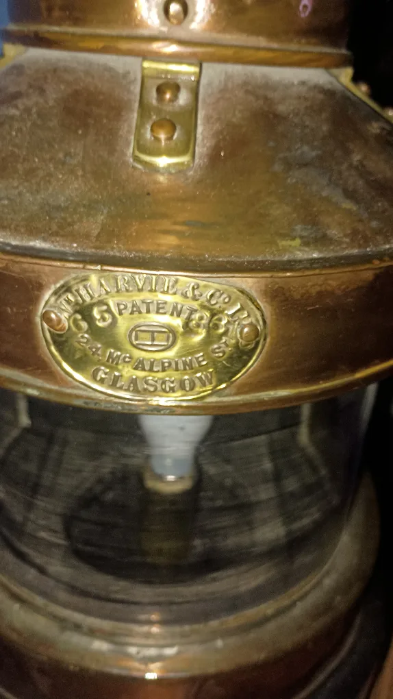 Vintage Harvie & Co. Copper Marine Lamp image indicator(5)