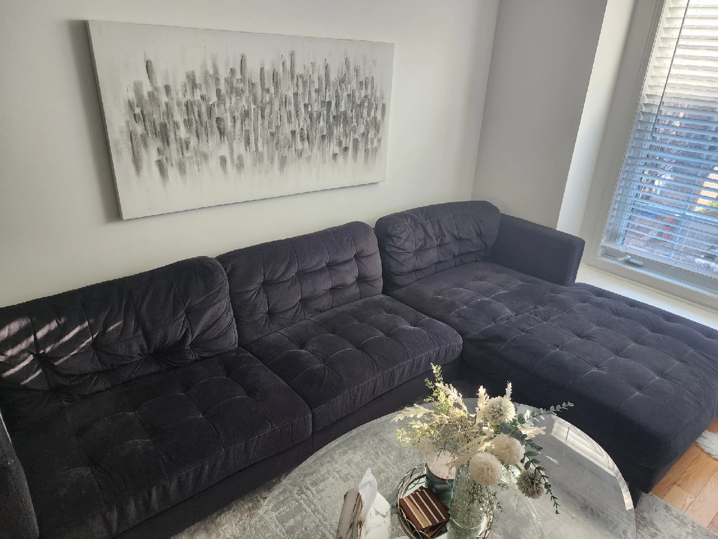 Black Sectional sofa - photo 3