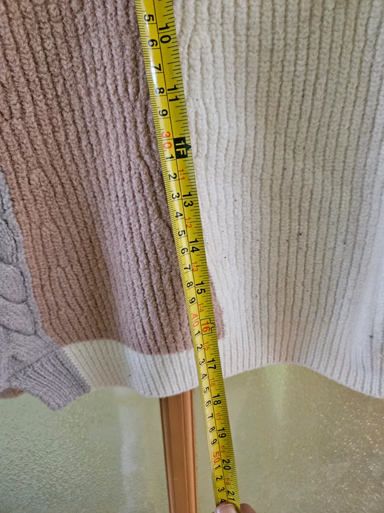 Wilfred Free Colour Block Cable Knit Sweater - Size L image indicator(6)