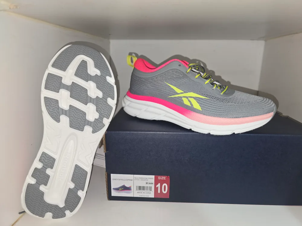 Reebok Road Stride Grey/Yellow/Pink Size 10 (New) image indicator(5)