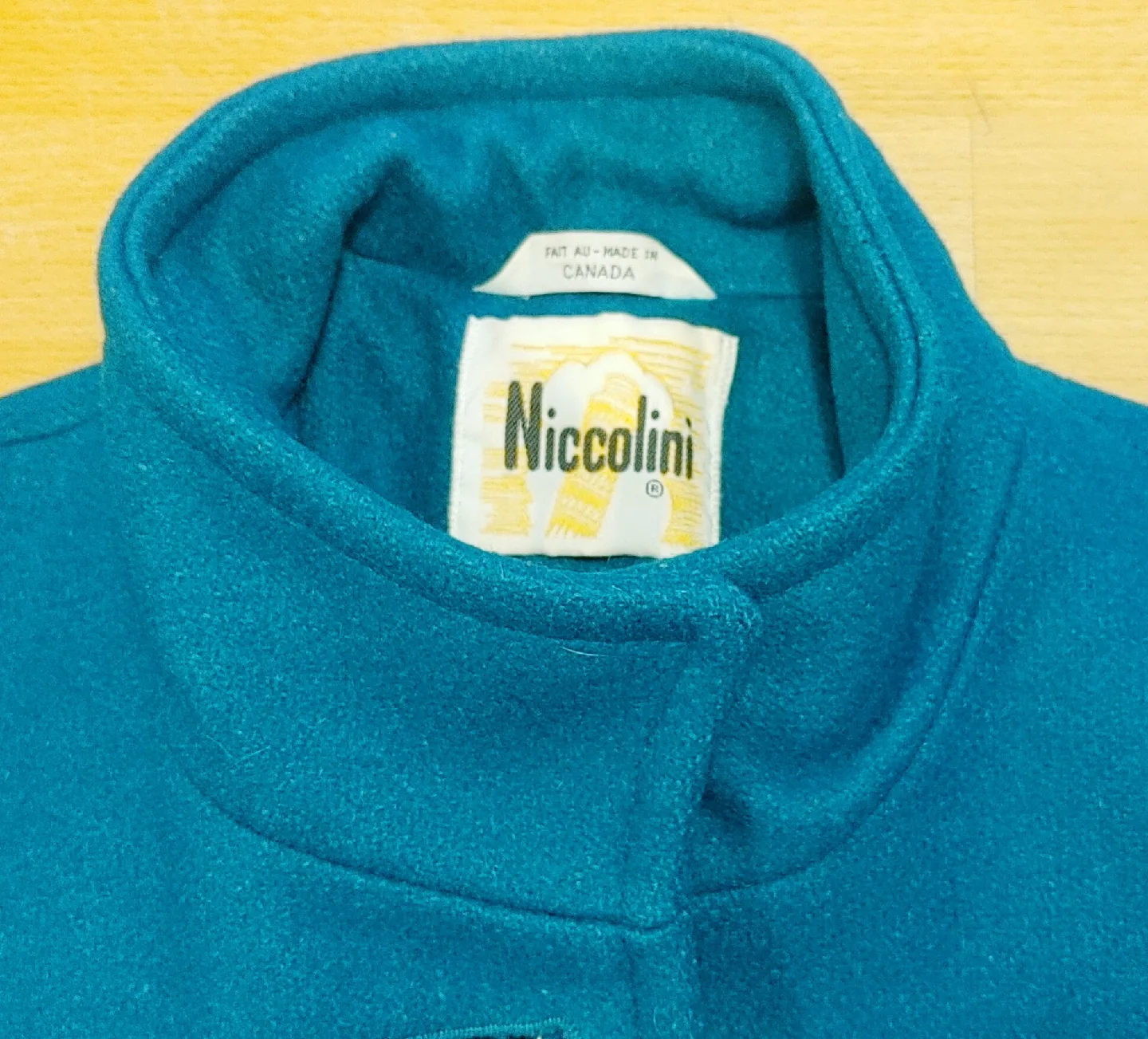 Vintage Niccolini Teal Wool Coat image indicator(4)
