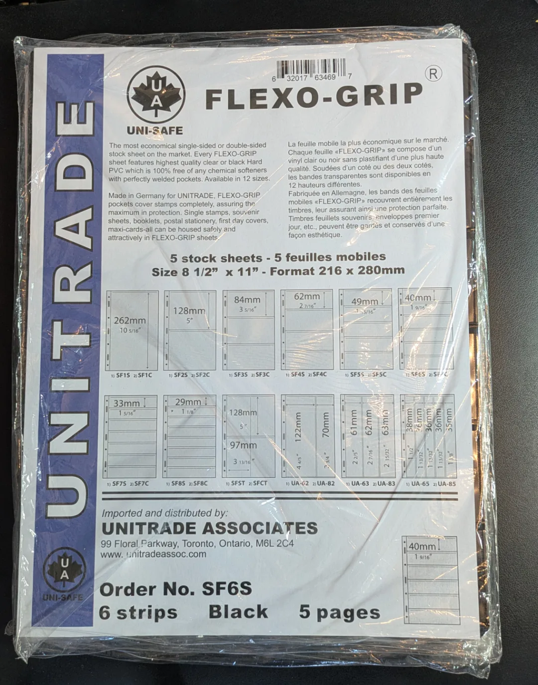 Stamp UNI-SAFE Flexo-Grip Stock Sheets - Black thumbnail