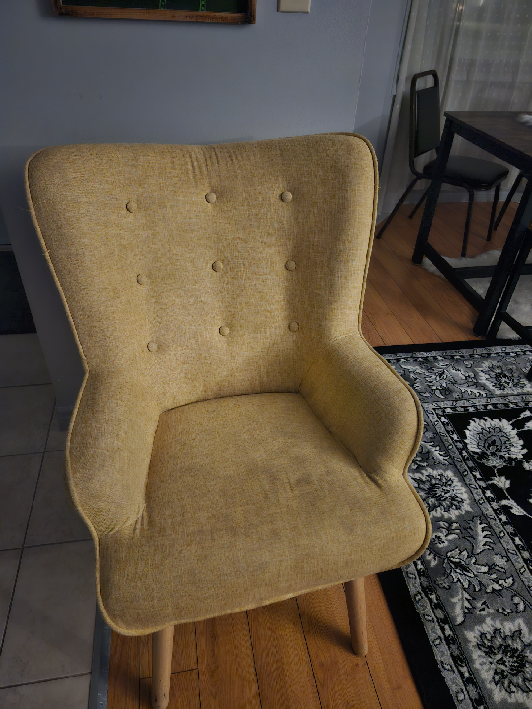 Yellow Wingback Accent Chair - photo 5
