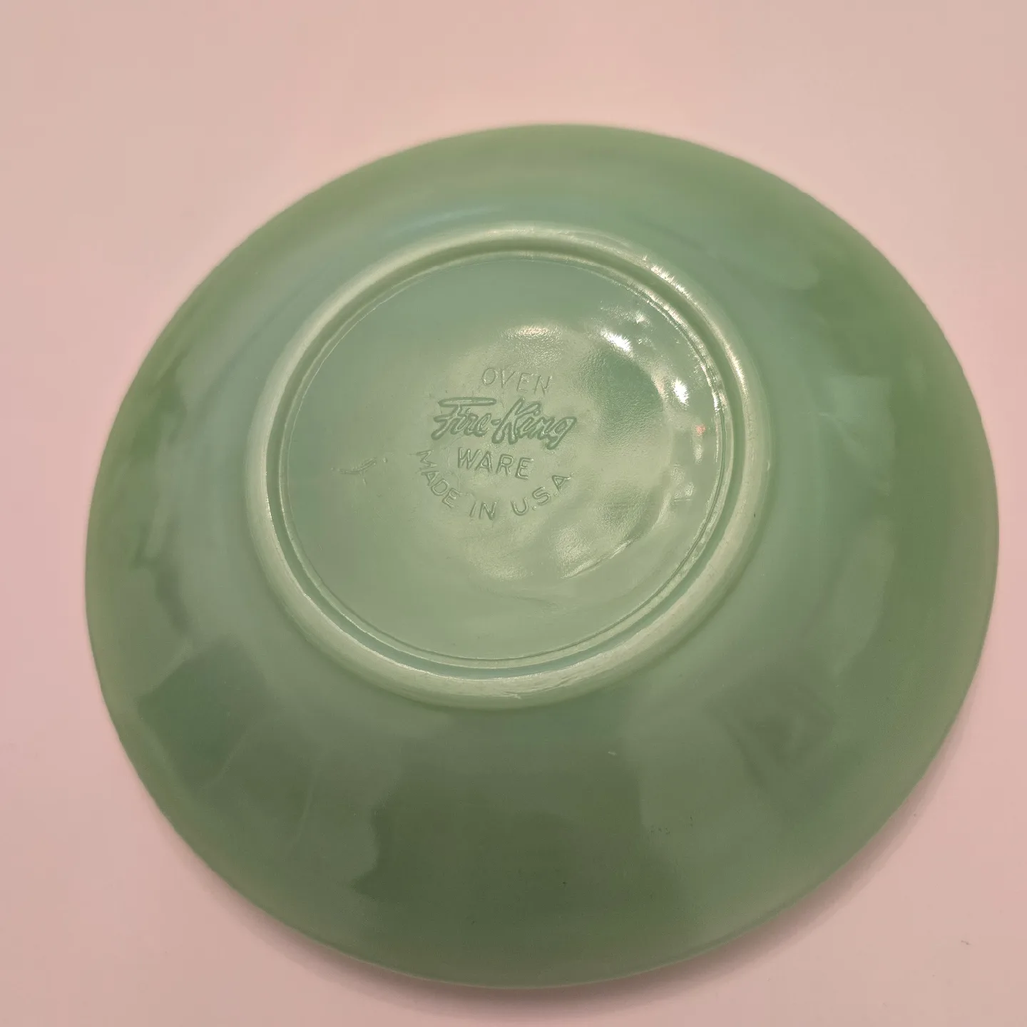 Set of 2 Fireking Jadeite Teacups and Saucers image indicator(9)